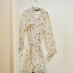 Seda Floral Print Cream Cardigan for any size
